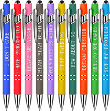 Laden Sie das Bild in den Galerie-Viewer, 10 Stück lustige Bürostifte (schwarze Tinte)