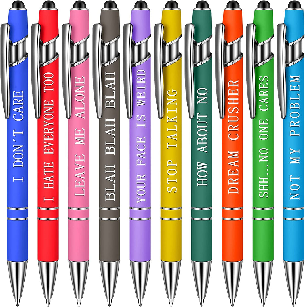 10 Stück lustige Bürostifte (schwarze Tinte)