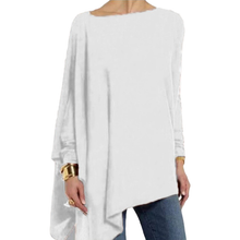 Laden Sie das Bild in den Galerie-Viewer, Fließendes Unregelmäßiges Einfarbiges T-Shirt