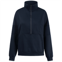 Laden Sie das Bild in den Galerie-Viewer, Minimalistisches Sweatshirt mit Reißverschluss
