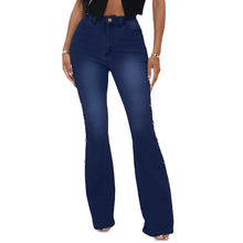 Laden Sie das Bild in den Galerie-Viewer, Damen Modische Schlagjeans