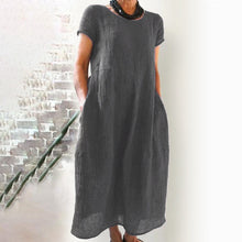 Laden Sie das Bild in den Galerie-Viewer, Lockeres einfarbiges Kleid