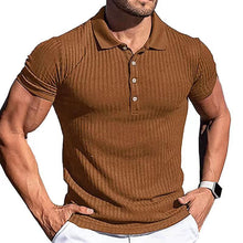 Laden Sie das Bild in den Galerie-Viewer, Kurzärmliges sportliche T-Shirt für Herren mit Revers