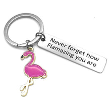 Laden Sie das Bild in den Galerie-Viewer, Motivierender Flamingo-Schlüsselanhänger