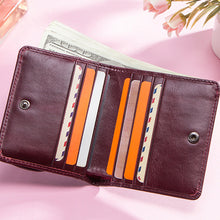 Laden Sie das Bild in den Galerie-Viewer, Damen faltbare Ledergeldbörse