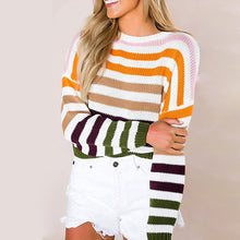 Laden Sie das Bild in den Galerie-Viewer, Herbst Gestreifter Pullover