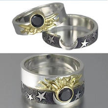 Laden Sie das Bild in den Galerie-Viewer, Paar Stern und Mond Ring