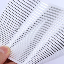Laden Sie das Bild in den Galerie-Viewer, Geometrische 3D Linien-Nagelaufkleber
