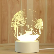 Laden Sie das Bild in den Galerie-Viewer, 3D Nachtlicht USB-Stecker dimmbare LED-Schlafzimmer-Nachttischlampe