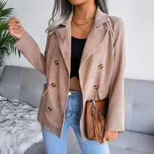 Laden Sie das Bild in den Galerie-Viewer, Herbst Damen-Blazer Aus Cord