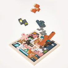 Laden Sie das Bild in den Galerie-Viewer, Tetris-Puzzle aus Holz