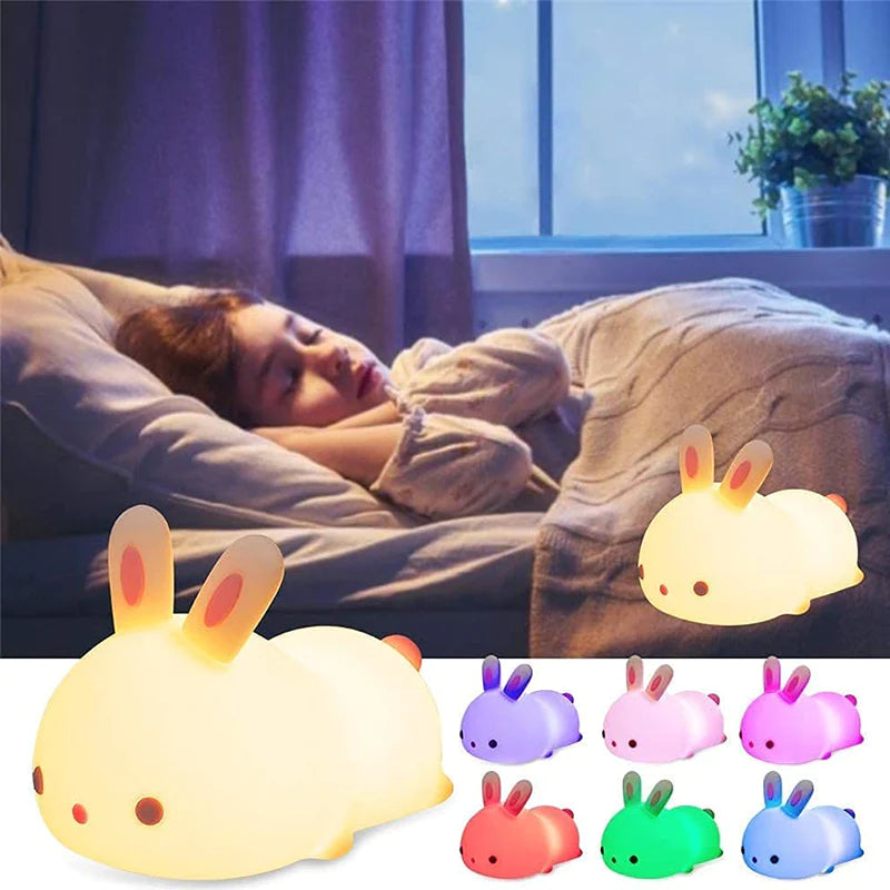 Kaninchenförmiges Nachtlicht aus Silikon