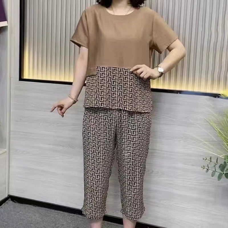 Stilvolles Lässiges 2-teiliges Set in Übergröße