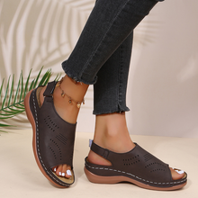 Laden Sie das Bild in den Galerie-Viewer, Sommer Damen Cutout Wedge Sandalen