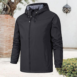 Regenjacke Herren Leicht Wasserdicht Faltbare Regenmantel mit Kapuze