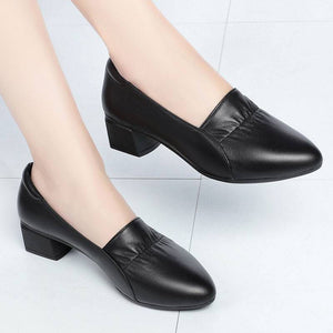 Rutschfeste Lederschuhe Mit Weicher Sohle Für Damen