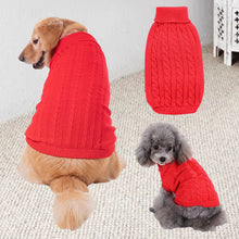 Laden Sie das Bild in den Galerie-Viewer, Haustier Winter Zopfmuster Strickpullover