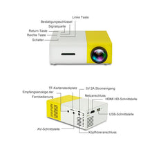 Laden Sie das Bild in den Galerie-Viewer, Tragbarer Dual-Purpose-Projektor
