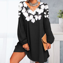 Laden Sie das Bild in den Galerie-Viewer, Sexy bedrucktes Strickkleid für Damen