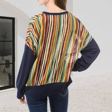 Laden Sie das Bild in den Galerie-Viewer, Blau gestreiftes T-Shirt