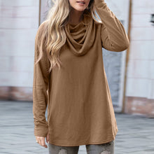 Laden Sie das Bild in den Galerie-Viewer, Einfarbiges Langärmliges T-Shirt