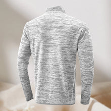 Laden Sie das Bild in den Galerie-Viewer, Herren-Sweatshirt mit halbem Reißverschluss und Stehkragen