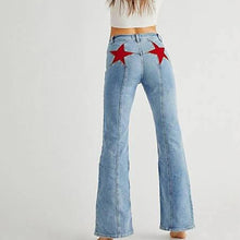 Laden Sie das Bild in den Galerie-Viewer, Modische Pentagramm-Jeans mit hoher Taille