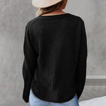 Laden Sie das Bild in den Galerie-Viewer, Damen Einfarbige Strickjacke mit Knöpfen