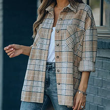 Laden Sie das Bild in den Galerie-Viewer, Tweed Karierte Jacke
