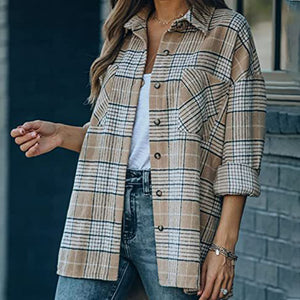 Tweed Karierte Jacke