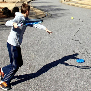 Einzelner Tennistrainer+Tragbarer Golfballpflücker+Tragbare Angelrute feste Kugel