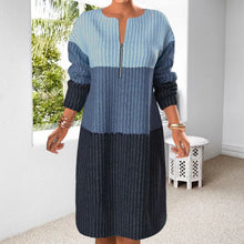 Laden Sie das Bild in den Galerie-Viewer, Farbblockkleid mit Reißverschluss