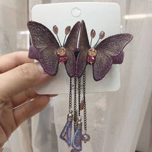 Laden Sie das Bild in den Galerie-Viewer, Verträumte Schmetterling Haarspange mit Fransen