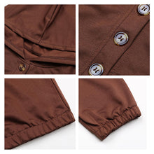 Laden Sie das Bild in den Galerie-Viewer, Lässiges Damen-Sweatshirt mit Kapuze und Knöpfen