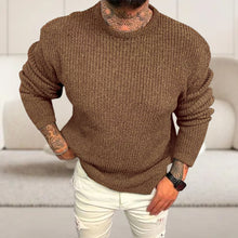 Laden Sie das Bild in den Galerie-Viewer, Einfarbiger Pullover mit Rundhalsausschnitt