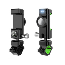 Laden Sie das Bild in den Galerie-Viewer, Diebstahlsicherung und Absturzsicherung Fahrrad Handyhalter mit Lampe