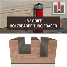Laden Sie das Bild in den Galerie-Viewer, 1/4&quot; Griff Holzbearbeitung Fräser, 4 Stück