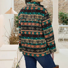 Laden Sie das Bild in den Galerie-Viewer, Lässiges Bedrucktes Sweatshirt mit Stehkragen