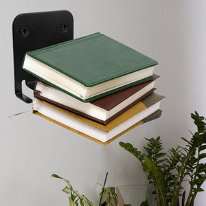Unsichtbares Bücherregal aus Edelstahl