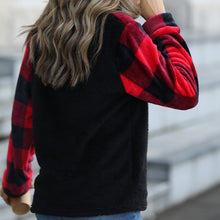 Laden Sie das Bild in den Galerie-Viewer, Lässiges Karo-Plüsch-Sweatshirt