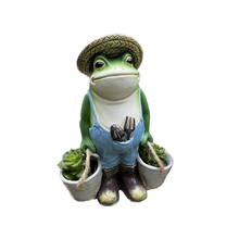 Laden Sie das Bild in den Galerie-Viewer, Kreativer Frosch-Blumentopf aus Harz