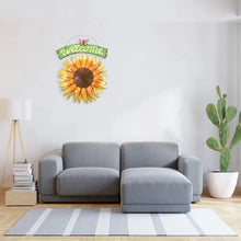 Laden Sie das Bild in den Galerie-Viewer, Vintage Metall Sonnenblume Willkommensschild Dekoration