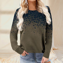 Laden Sie das Bild in den Galerie-Viewer, Sweatshirt mit Tintenpunktdruck und Rundhalsausschnitt