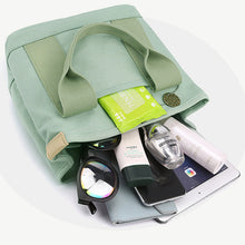 Laden Sie das Bild in den Galerie-Viewer, Handtasche aus Segeltuch mit großem Fassungsvermögen