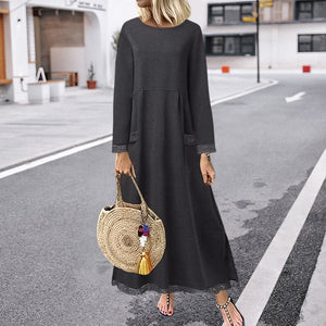 Spitzen-Fleece-Kleid