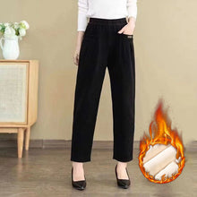 Laden Sie das Bild in den Galerie-Viewer, Einfarbige Lockere Samthose für Damen