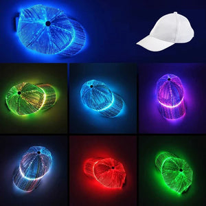 Fluoreszierende Baseballmütze aus Faseroptik