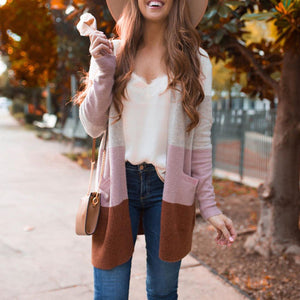 Kontrast-Strickjacke