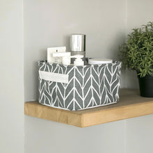 Laden Sie das Bild in den Galerie-Viewer, Faltbarer Aufbewahrungskorb aus Baumwolle und Leinen