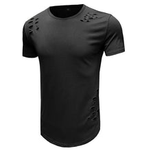Laden Sie das Bild in den Galerie-Viewer, Schlankes einfarbiges T-Shirt für Herren mit Rundhalsausschnitt